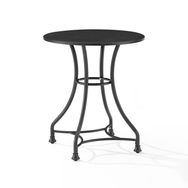Crosley Furniture Astrid Indoor & Outdoor Metal Bistro Table, Matte Black CO6271-MB